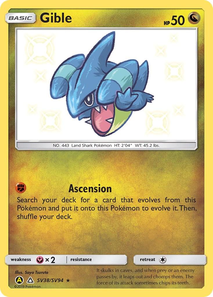 Hidden Fates Gible Pokémon card